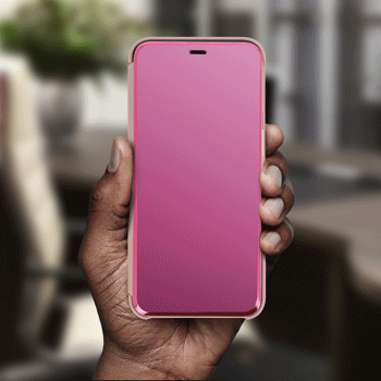 folio clearview Huawei Y5p pink