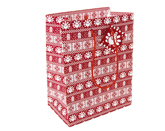 acheter Sac Cadeau motif Noel avec étiquette message