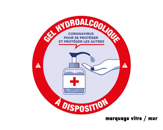 acheter Stickers Gel Hydroalcoolique - Affiche prévention covid 19 - Coronavirus