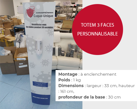 acheter Totem 3 faces - Présentoirs promotion de produits et services 
