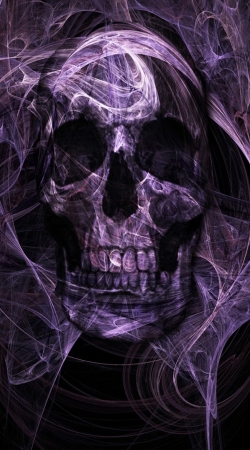 coque Violet Skull