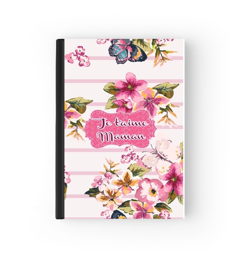 Agenda Pink floral Marinière - Je t'aime Maman