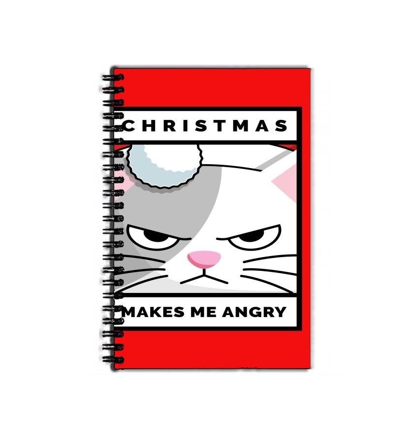 Cahier Christmas makes me Angry cat