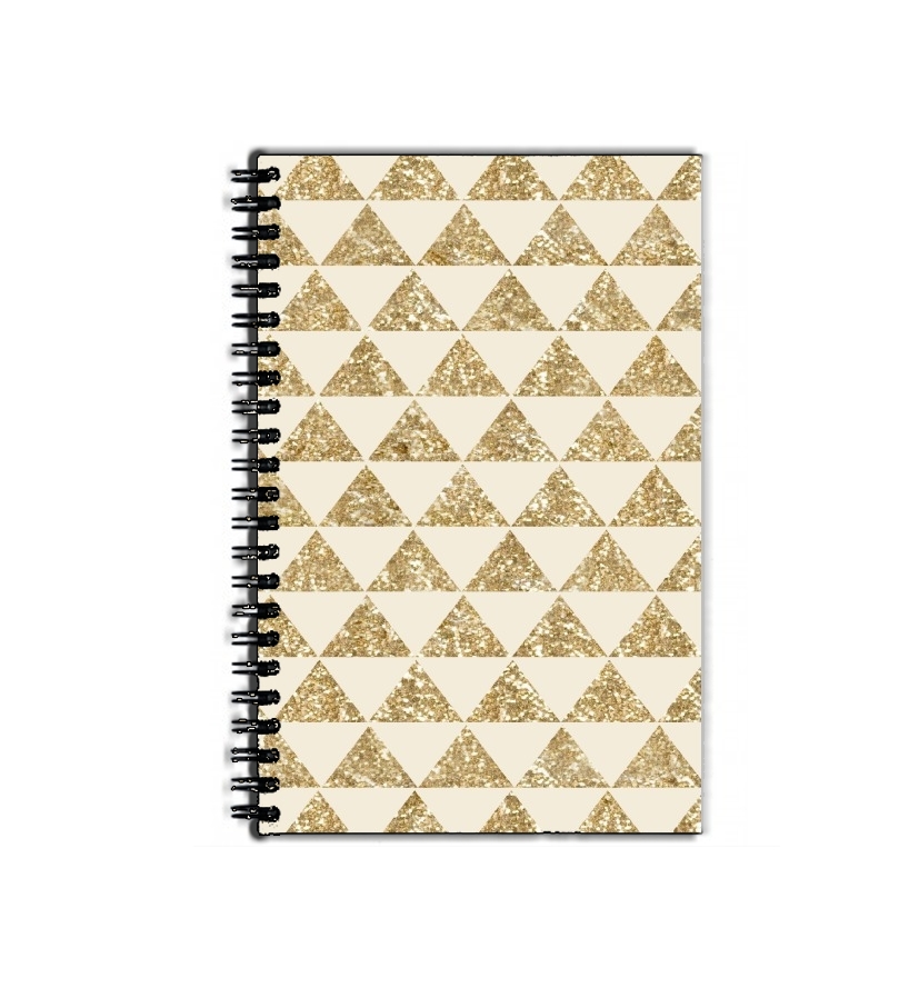 Cahier Glitter Triangles in Gold