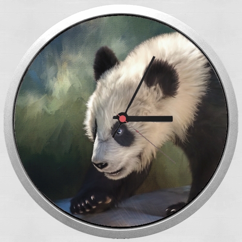 Horloge Cute panda bear baby