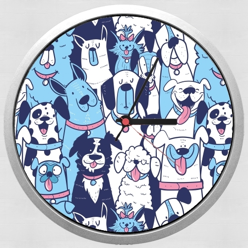 Horloge Dogs seamless pattern