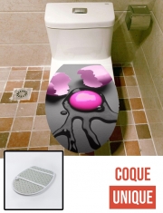 Housse siège de toilette - Décoration abattant WC Oeuf Rose