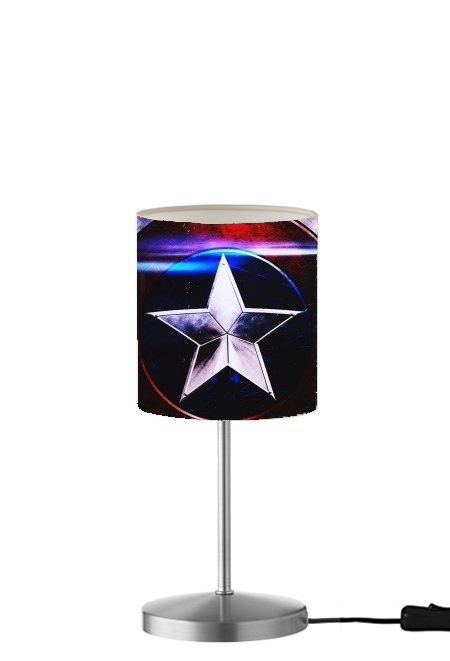 Lampe de table / chevet Bouclier avec étoile bleu