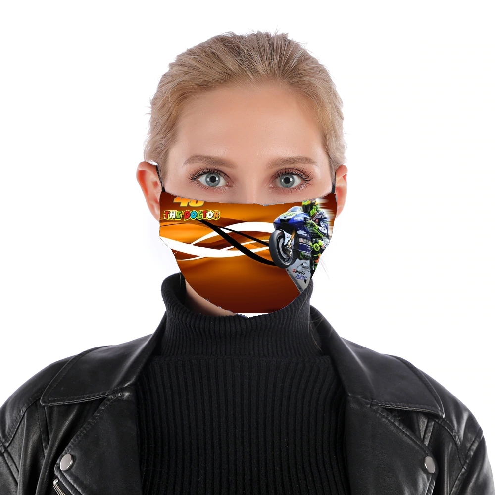 Masque alternatif en tissu barrière Fan de VR46 Doctors