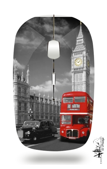 Souris optique sans fil avec recepteur usb Bus Rouge de Londres