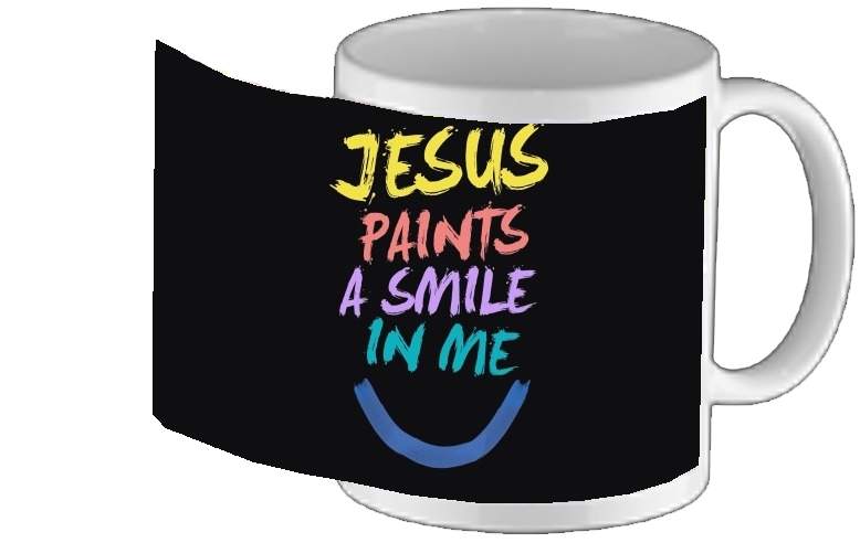 Mug Jesus paints a smile in me Bible