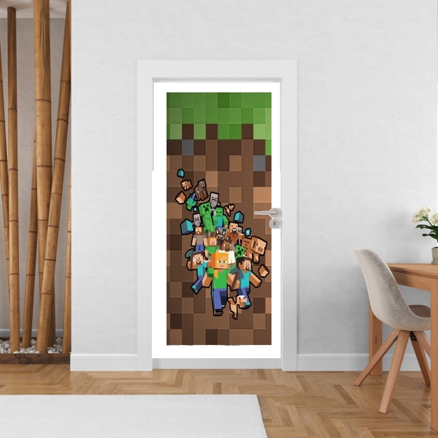 Sticker Minecraft Creeper Forest