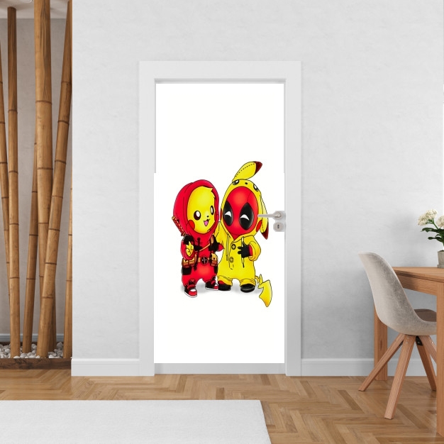Sticker Pikachu x Deadpool