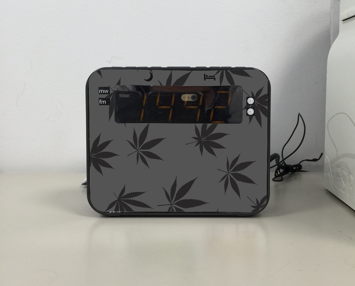 Radio-réveil Feuille de cannabis Pattern