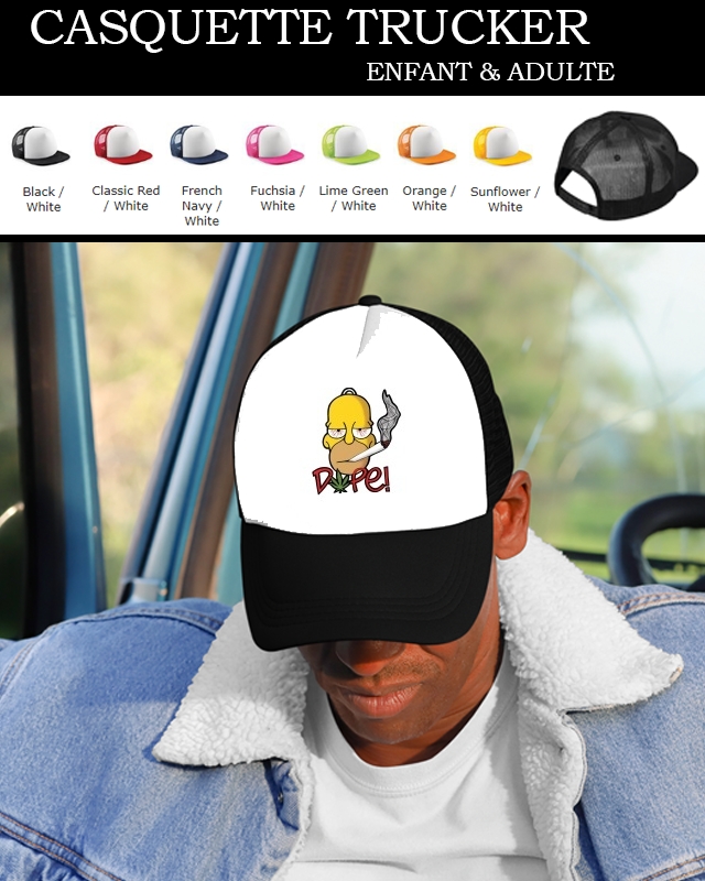 Casquette Homer Dope Weed Smoking Cannabis