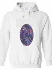 Sweat-shirt à capuche blanc - Unisex Blue pink bubble cells pattern