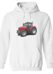 Sweat-shirt à capuche blanc - Unisex Massey Fergusson Tractor