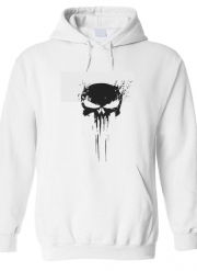 Sweat-shirt à capuche blanc - Unisex Punisher Skull