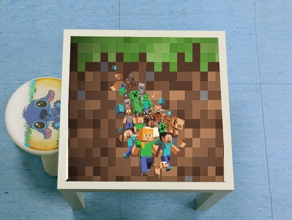 Table Minecraft Creeper Forest