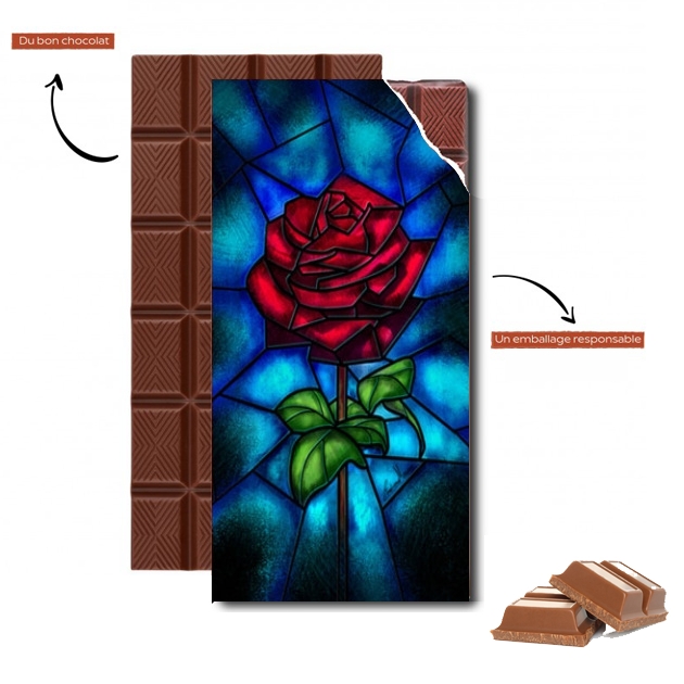 Tablette de chocolat - Cadeau de Pâques Rose Eternelle