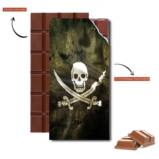 Tablette de chocolat - Cadeau de Pâques Pirate - Tete De Mort