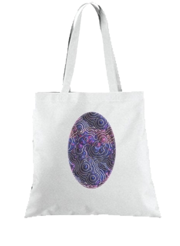 Tote Blue pink bubble cells pattern