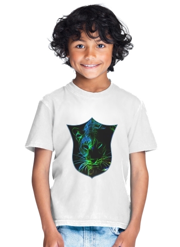 T-shirt Enfant Blanc Abstract neon Leopard