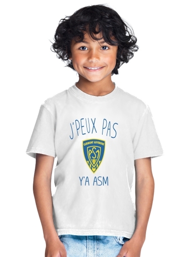 T-shirt Enfant Blanc Je peux pas ya ASM - Rugby Clermont Auvergne