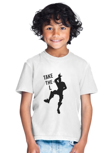 T-shirt Enfant Blanc Take The L Fortnite Celebration Griezmann