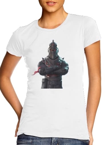 T-shirt Femme Col rond manche courte Blanc Chevalier Noir Fortnite