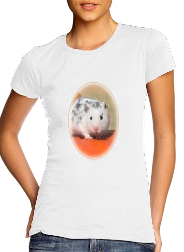 T-shirt Hamster dalmatien blanc tacheté de noir