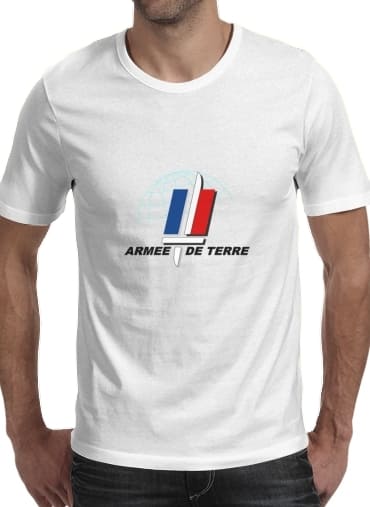 T-shirt homme manche courte col rond Blanc Armee de terre - French Army