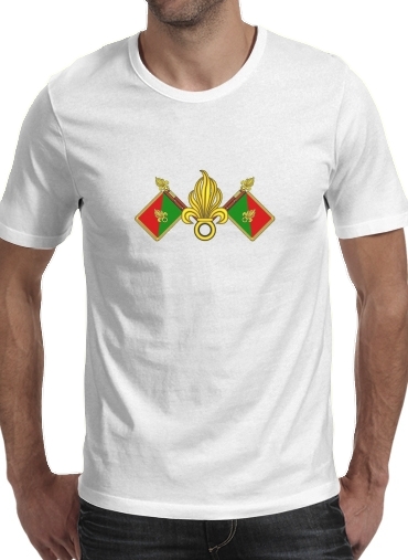 T-shirt homme manche courte col rond Blanc Légion étrangère France