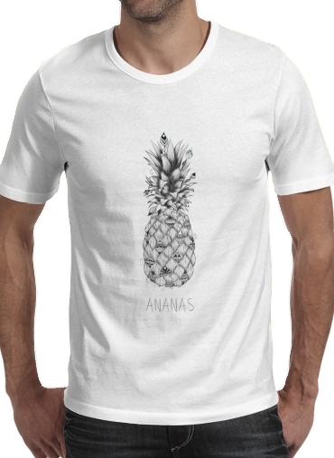 T-shirt Ananas en noir et blanc