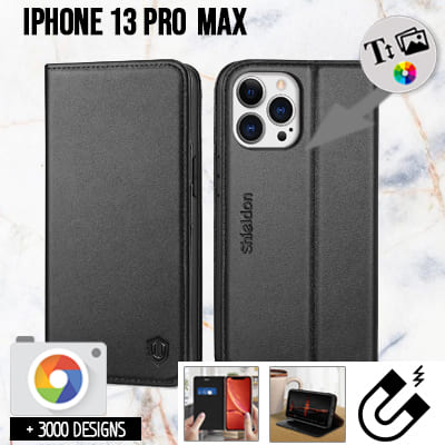 Housse portefeuille personnalisée iPhone 13 Pro Max
