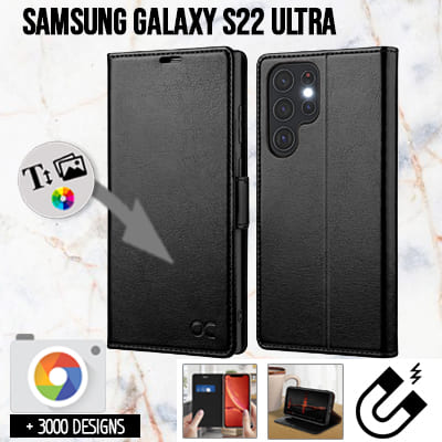 Housse portefeuille personnalisée Samsung Galaxy S22 Ultra