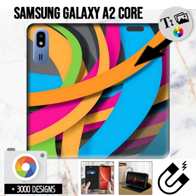 Housse portefeuille personnalisée Samsung Galaxy A2 Core