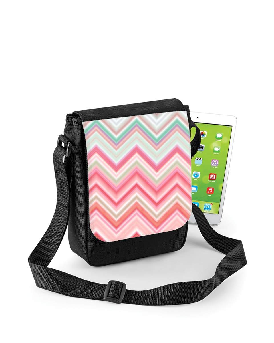 Sacoche colorful chevron in pink