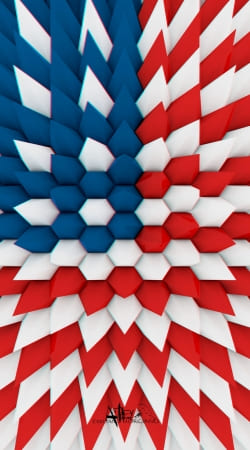 coque 3D Poly USA flag