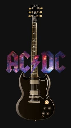 coque AcDc Guitare Gibson Angus