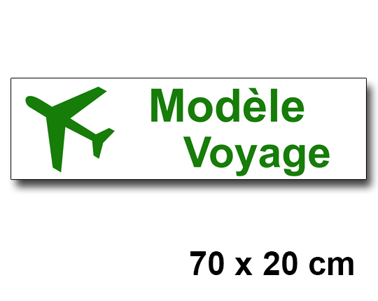 Autocollant Voyage 70 x 20 cm - signalétique intérieur pharmacie / Officine