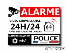 Autocollants Dissuasifs Alarme Vidéo Surveillance Anti cambriolage