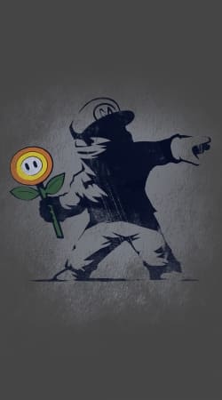 coque Banksy Flower bomb