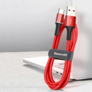 acheter Câble de données et charge en nylon durable USB / USB-C avec LED 2A 2M rouge