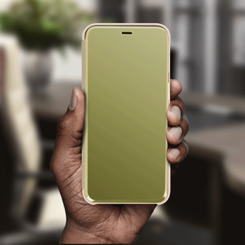 folio clearview Samsung Galaxy A7 2018 gold