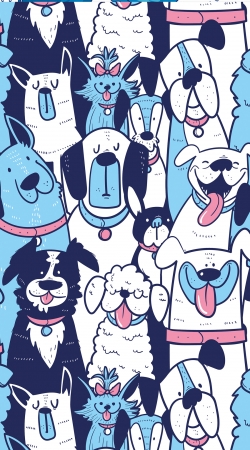 coque Dogs seamless pattern