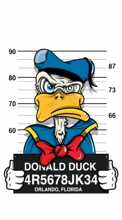 coque Donald Duck Crazy Jail Prison