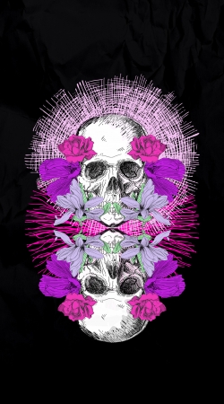 coque Flowers Skull
