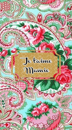 coque Floral Old Tissue - Je t'aime Mamie