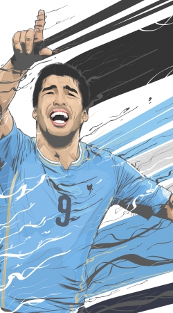 coque Football Stars: Luis Suarez - Uruguay
